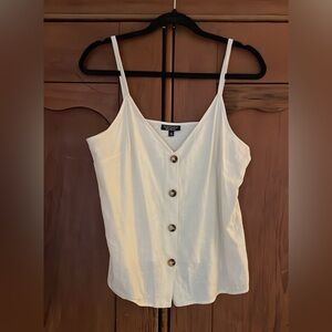 Topshop Cream Button-Front Camisole